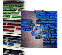 Toolbox Drawer Tags, Magnetic Tool Box Labels, 23PCS 3D Reusable Labels for Easy Tool Organization, General Box Organize Accessories for Steel Toolboxes, Carts, Drawers, and Cabinets(Blue)