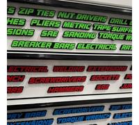 Toolbox Drawer Tags, Magnetic Tool Box Labels, 23PCS 3D Reusable Labels for Easy Tool Organization, General Box Organize Accessories for Steel Toolboxes, Carts, Drawers, and Cabinets(Mix4)