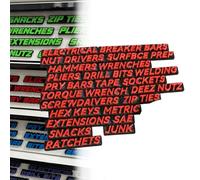 Toolbox Drawer Tags, Magnetic Tool Box Labels, 23PCS 3D Reusable Labels for Easy Tool Organization, General Box Organize Accessories for Steel Toolboxes, Carts, Drawers, and Cabinets(Red)