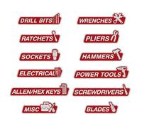 Toolbox Label - Resin 9.5-16.8cm | 12 Magnetic Sticker | Tool Box Label | Practical Organization Accessory Designed To Identify And Categorize Tools And Storage Boxes Featuring Durable Resin Material,