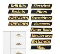 Toolbox Labels,3D-Printed 12-Piece Strong Magnetic | Tool Cabinet Organization Labels | for Identifying Classification Organization Positioning Garage Workshop Car