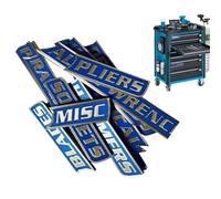 Toolbox Labels Magnetic | Removable Reusable Organization Tags,Tool Box Label Stickers,for Drawers Cabinets Metal Surfaces Chest