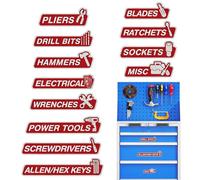 Toolbox Labels, Resin Drawer Magnet Stickers, Magnetic Tool Labels, for Organization Identifying Classification Carts Garage Workshop Cabinets