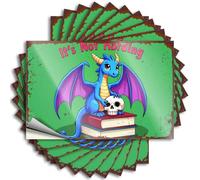 Toolbox Stickers and Decals Blue Dragon with Skull On Books: 'It's Not Hoarding' Stickers 10Pcs Car Decals Custom Decals Stickers(12X18CM)