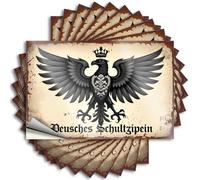 Toolbox Stickers and Decals German Eagle Crest: Symbol of Strength and Majesty Stickers 10Pcs Car Decals Custom Decals Stickers(12X18CM)