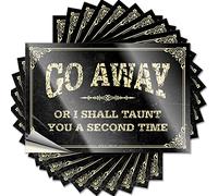 Toolbox Stickers and Decals Go Away Or I Shall Taunt You A Second Time Funny Sticker 10 Pcs Halloween Car Stickers Funny Warning Stickers(8X12CM)