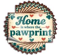 Toolbox Stickers and Decals Home Sweet Home: Where Every Pawprint Matters Stickers 10Pcs Car Decals Custom Decals Stickers(6X9CM)