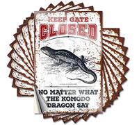 Toolbox Stickers and Decals Keep Gate Closed No Matter What The Komodo Dragon Say Funny Sticker 10 Pcs Sign Decor Bumper Sticker(12X18CM)