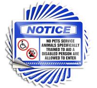 Toolbox Stickers and Decals Notice No Pets Service Animals Allowed Stickers 10Pcs Funny Car Decals Car Window Stickers(8X12CM)