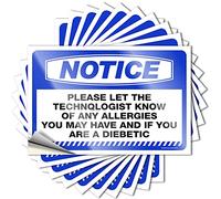 Toolbox Stickers and Decals Notice Please Let The Technologist Know of Any Stickers 10 Pcs Funny Street Signs Car Window Stickers(6X9CM)