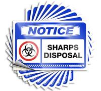 Toolbox Stickers and Decals Notice Sharps Disposal Stickers 10Pcs Little Man Cave Sign Funny Bumper Sticker(6X9CM)