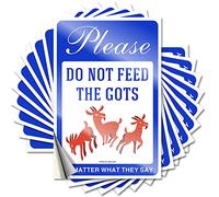 Toolbox Stickers and Decals Please Don’T Feed The Goats, No Matter What They Say Funny Sticker 10 Pcs Decal Stickers for Cars Car Stickers for Men(12X18CM)