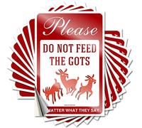 Toolbox Stickers and Decals Please Don’T Feed The Goats, No Matter What They Say Funny Sticker 10 Pcs Black and White Stickers Car Decals(12X18CM)