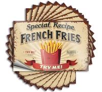 Toolbox Stickers and Decals Special Recipe French Fries: Authentic Promentic Try Me! Stickers 10Pcs Funny Signs for Home Decor Bar Accessories for Man(6X9CM)