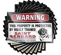 Toolbox Stickers and Decals Warning This Property is Protected By A Highly Trained Saint Bernard Funny Sticker 10 Pcs Girl Car Stickers Mechanic Stickers(6X9CM)
