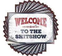 Toolbox Stickers and Decals Welcome to The Shitshow Funny Sticker 10 Pcs Car Bumper Stickers Car Decals(6X9CM)