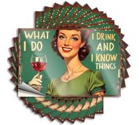 Toolbox Stickers and Decals What I Do: Drink and Know Things. Stickers 10Pcs Car Warning Sticker Sticker for Car Window(6X9CM)