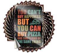 Toolbox Stickers and Decals You Can't Buy Happiness But Can A Pizza Funny Sticker 10 Pcs Tool Decal Car Stickers for Men(12X18CM)