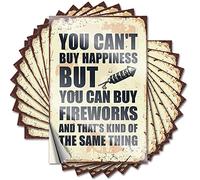 Toolbox Stickers and Decals You Can't Buy Happiness But Can Fireworks Funny Sticker 10 Pcs Decal Stickers for Cars Car Stickers for Men(6X9CM)