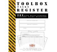 TOOLBOX TALKS REGISTER: 365 page multi-purpose toolbox talks register (ESSENTIAL SITE DOCS)