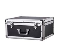 Toolbox Tool Case Aluminum Hard Case, Briefcase Portable Storage Box Lockable Pill Cases, Suitable for Workplace and Family, Black Organiser for Tools (Black L) (Black L)