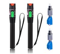 toolco 2 Pieces Visual Fault Locator 30 Km, VFL Test Kit Includes Single Mode 9/125μm FC Male to LC Female Adapter, Fibre Optic Light Pen Tester for Testing Fiber Optic Power Cables