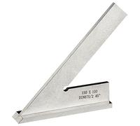 TOOLCOOL 45 Degree Machinist Square Miter Square Removable Base DIN 875/2 Standard Angle Ruler Hardened Steel 150x100mm(6x4 Inch)
