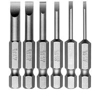 Toolcool TC0705 6pcs 50mm 2.0-6.0mm Flat Head Slotted Tip Screwdrivers Bits Set