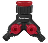 Toolcraft 2302363 Plastic 2-Way Splitter Hose Connector with Water...