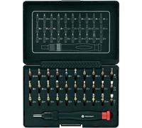 TOOLCRAFT 809204 Bit Set 31-Piece Slotted Phillips Phillips Pozidriv Inner Hex T-Profile