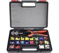 TOOLCRAFT PZ-507 1365635 Crimping Pliers Set, 439 Pieces, Cable Lugs, Flat Connectors, Blade Receptacles, Butt Connectors, Wire End
