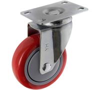 Toolcraft Swivel Castor 100mm Mounting Plate 125kg Capacity