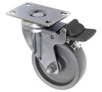 Toolcraft Swivel Castor 100mm Parking Brake 125kg Load