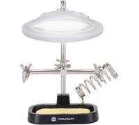 Toolcraft Third Hand: Clips Magnifier LED Iron Stand