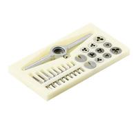 Toolcraft TO-7106694 Tapping Head Set 30-Piece HSS Sizes M1-M2.5