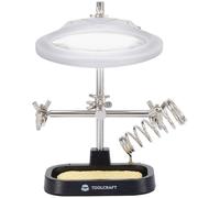 Toolcraft Helping Hand with Magnifier 90mm x 365mm 1pc TO-7492830