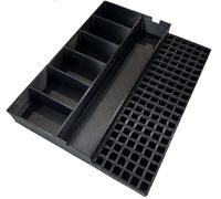 TOOLCRAFT3D Impact bit holder insert designed for DEWALT Medium ToughCase (7 compartment + 120 bit) Insert Only (Black)