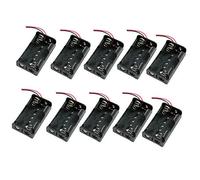 TOOLDO 10 x AA Battery Holder Case Battery Boxs With Switch Cover Wire Leads(2 Slots * 10pcs)