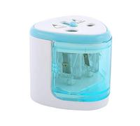 TOOLDO Automatic Pencil Sharpener Dual Hole Electric Pencil Sharpener for 2B Colored Pencil Blue