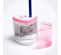 TOOLDO Automatic Pencil Sharpener Dual Hole Electric Pencil Sharpener for 2B Colored Pencil Red