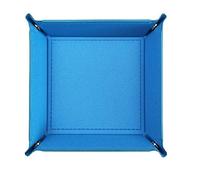 TOOLDO Women/Mens Leather Valet Tray Box for Loose Change Bedside Rrganiser Box Jewelry Key Leather Catch All Blue