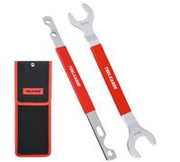 TOOLEAGUE 2Pcs Fan Clutch Wrench Set,32mm & 36mm Wrenches,Fan Clutch Removal Tool Kit,Compatible with BMW,Ford,GM, Chevrolet,Dodge,Jeep Water Pump Pulley Holder and Nut Water Hub Removal