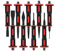 TOOLEAGUE 9Pcs Punch and Chisel Set, Including Cape & Cold Chisels, Taper, Pin & Center Punch with Hand Guard for Working with Wood, Metal, Automotive