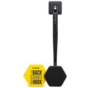 Tooletries - Silicone Back Scrubber with Hook - Exfoliating Shower Brush, Back Washer for Men, Durable Back Brush with Long Handle - Long Lasting Bath & Shower Accessories - Charcoal