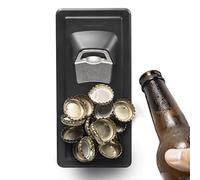 TOOLETRIES - The Catcher - Bottle Opener with Silicone Grip Technology & Built-in Magnet to Catch Caps - Removable & Reusable - for Home Fridge, Shower, Garage, or Any Shiny Surface