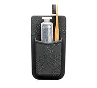 TOOLETRIES The Henry Essentials Holder, Silicone Bathroom & Shower Organizer for Toothbrush, Toothpaste, Razor & Toiletries, Reusable Strong Grip No-Residue Adhesive Holder - Charcoal