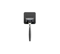 TOOLETRIES The Mason Razor Holder, Silicone Holder for Shower & Bathroom, Wall Mounted Razor Organizer with No-Adhesive Residue, Removable & Reusable - Charcoal