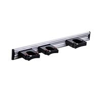 Toolflex 50cm Aluminium Tool Holder Rail with 3 Adjustable Grips - Wall Mounted Garage Storage System, Garden Tool Organiser, Shed & Utility Room Storage Rack, Heavy Duty Aluminium Rail