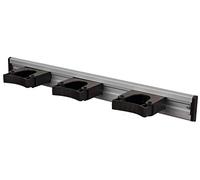 Toolflex P-02 50cm Universal Storage Rail, 3pcs Utensil Holder - Black