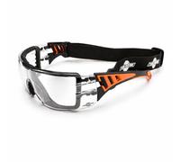 ToolFreak-Rip Out Safety Glasses,Clear Wraparound Lenses,Can Be Worn As Goggles, Impact and UV Protection,Rated to EN166FT,Case and Cloth